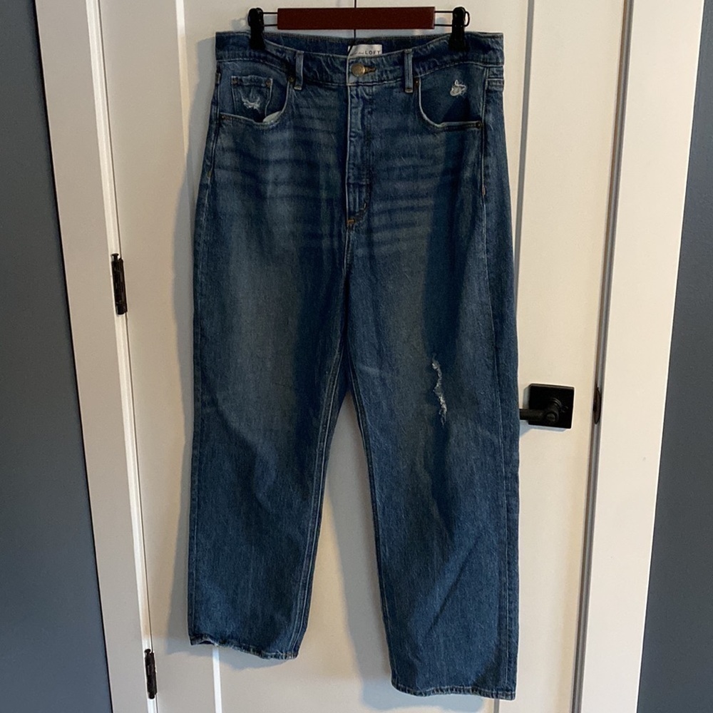 LOFT 90s High Waist Straight Leg Jeans EUC